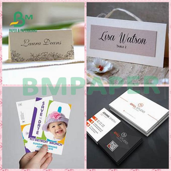 Um lado revestiu a placa branca de Clay High Stiffness Folding Box para o cartão de nome