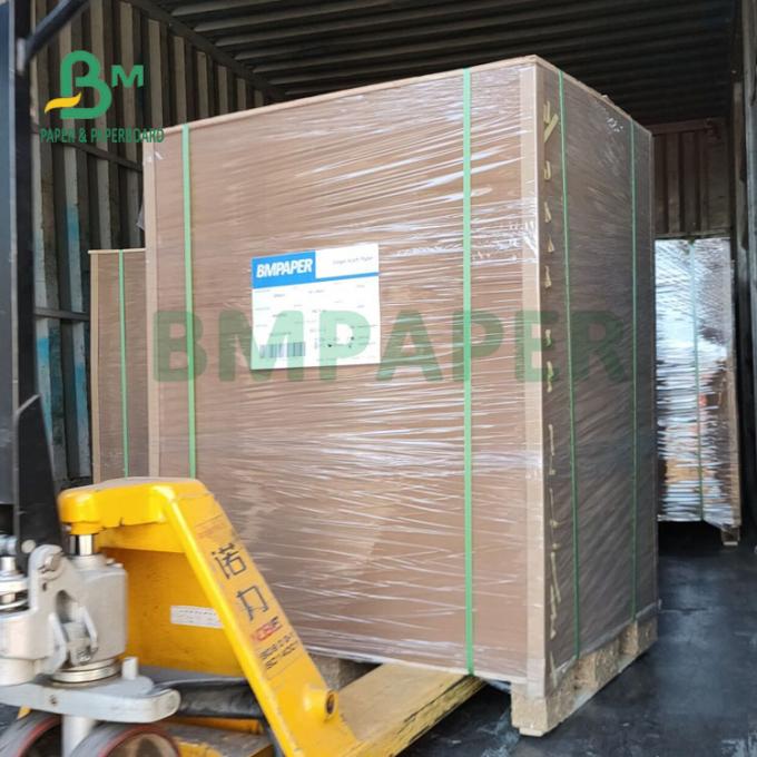 papel Unbleached do ofício do saco de 70gsm Brown escuro para os sacos industriais de grande resistência