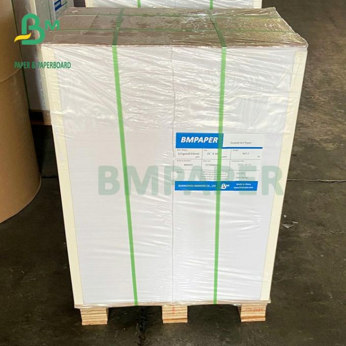 25 papel branco do brilho C2S de x 38inches 128g 150g 170g para a impressão das brochuras