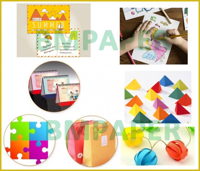superfície lisa Bristol Cardboard For DIY dos ofícios coloridos sem revestimento de 220gsm