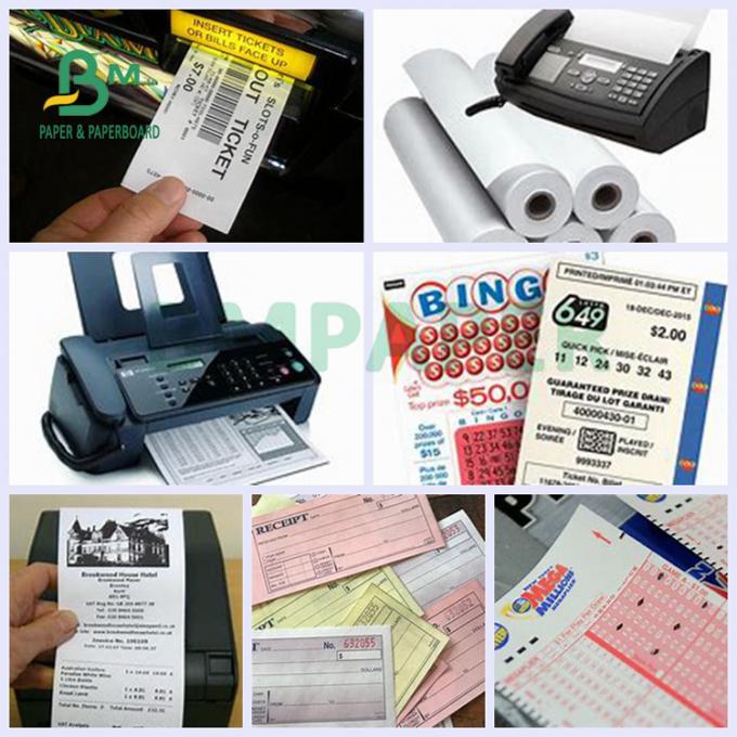papel térmico Rolls da brancura alta de 55gsm 58gsm para a impressão do ATM