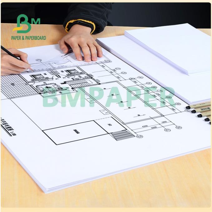 Papel de ligação impermeável Rolls do CAD para os desenhos assistidos por computador 880mm do CAD 1070mm