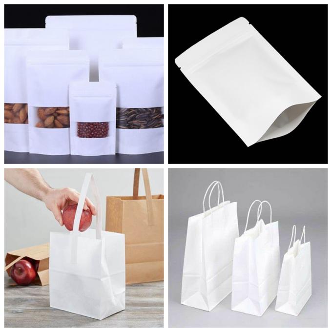 Papel de grande resistência branco descorado dos sacos do papel de embalagem de saco 80gsm