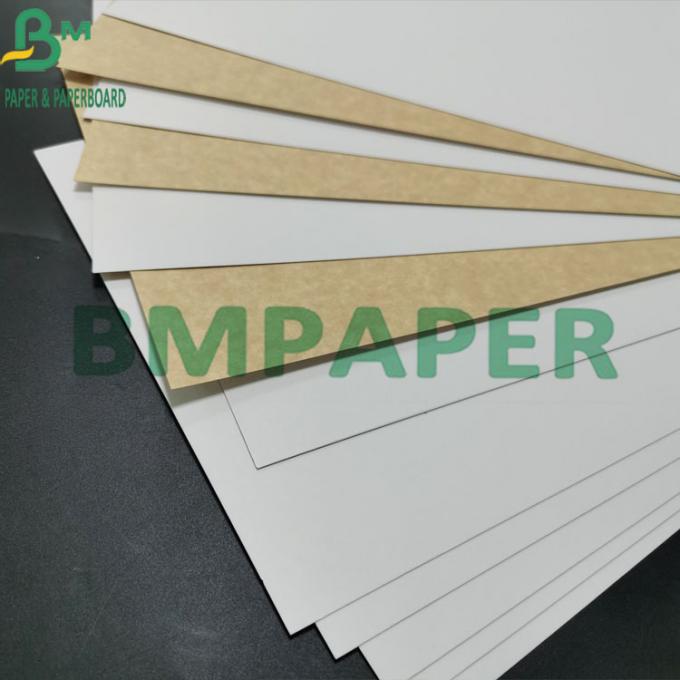 Branco do papel de embalagem de produto comestível da polpa 325gsm do Virgin revestido com o Brown para trás