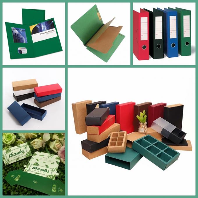 Parte superior envernizada verde Grey Back Paper Board do cartão 1.2mm das pastas de arquivos