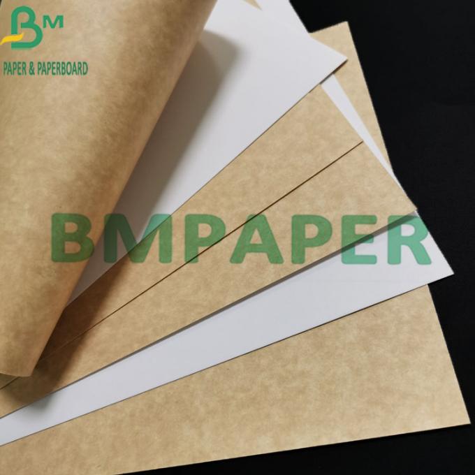 o produto comestível 300gsm revestiu o papel de embalagem branco com o Brown para trás para o recipiente de alimento