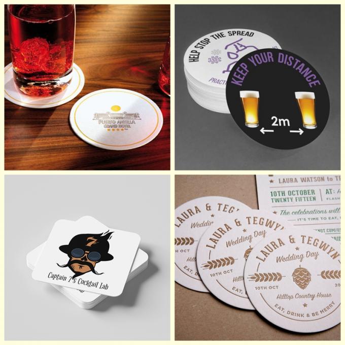Cerveja alta branca natural Mat Board da placa de polpa de madeira 600um da absorvência
