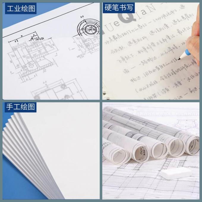 Rolo de papel 20 do seguimento X em 55 jardas que seguem o papel translúcido branco do papel do teste padrão
