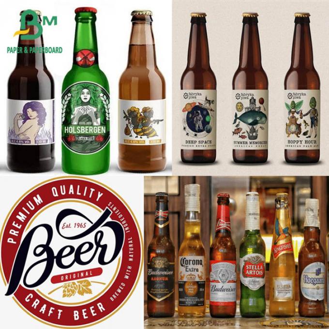 papel de etiqueta branco da cerveja de 65gsm 70gsm 75gsm para a impressão deslocada 49cm 68cm 75cm