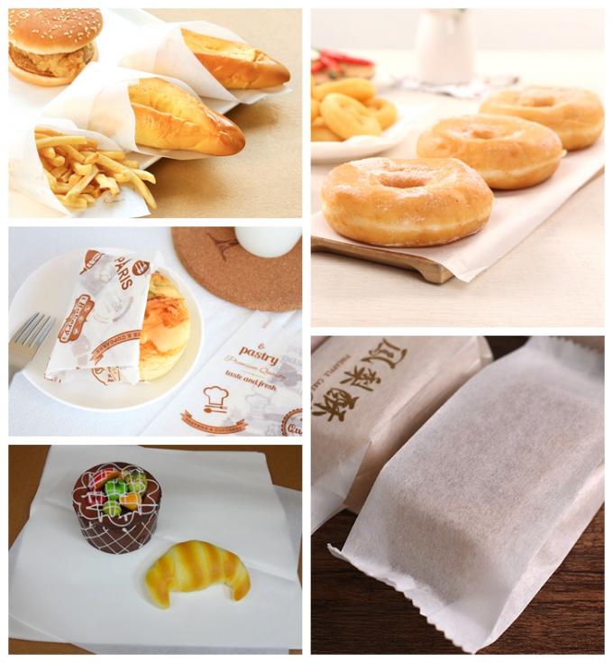 35gsm envolvimento de papel à prova de graxa branco Rolls de papel do produto comestível da categoria 3