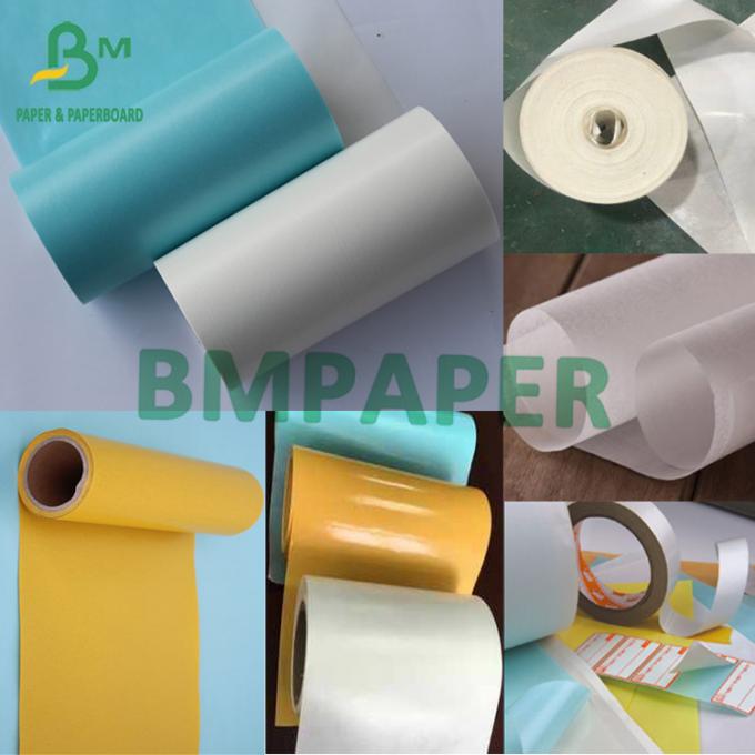 Papel de papel glassine a fazer a forro do papel da etiqueta a resistência de alta temperatura 58g-120g azul amarelo branco