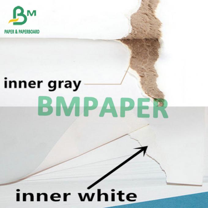 1mm 1.5mm 2.0mm Claycoated Board Two Side White Cardboard Grey Middle 31“ X 43
