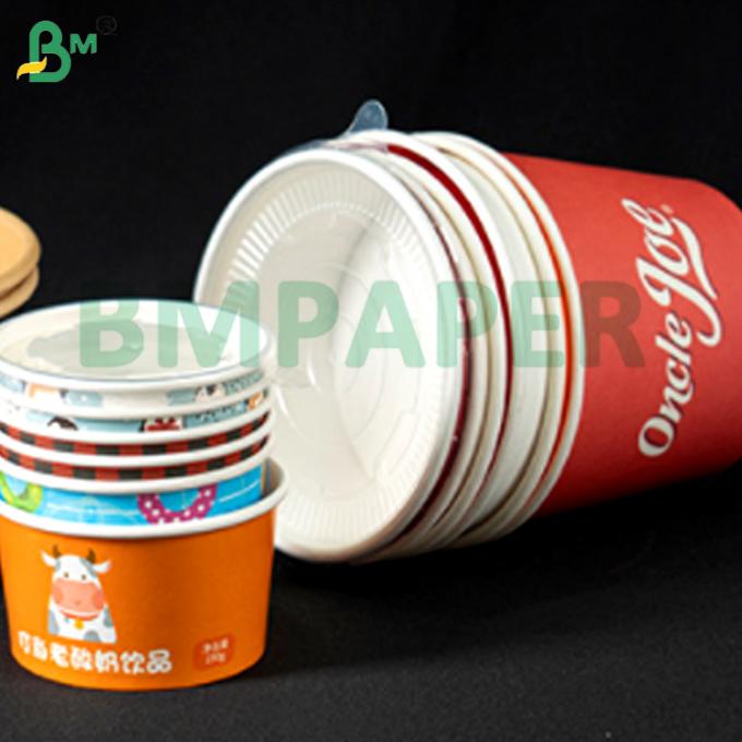 190g 210g White High Folding Resistance Strong Extensibility Food Grade Cup Paper For Making Coffee Cup Dixie Cup 