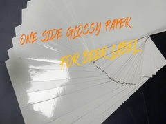 Papel de rótulo de vinho de garrafa de cerveja branca de 80gm com impressão impermeável