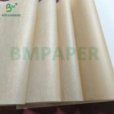 40 gm Grade 7 Papel à prova de gordura Rolos e folhas de papel Cor marrom Para embalagens alimentares