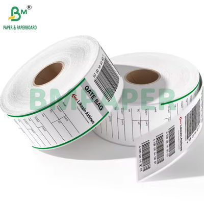 70gm Etiqueta térmica de avião Adesivo de bagagem Papel 53.9cm X 5.5cm