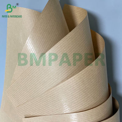 40GSM 50GSM 60GSM bobinas de papel kraft marrom com nervuras despedaçadas 750MM 1000MM