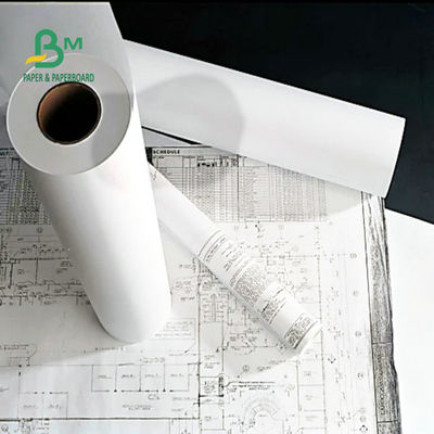 Papel de plotador sem revestimento 24" de Rolls 20# da ligação do CAD do formato largo x 150'