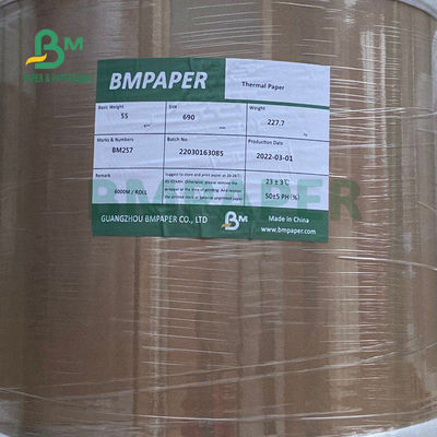 papel térmico de rolo 55gsm enorme para impressoras da posição 565mm x 6000m