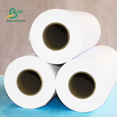 Rolo do papel de plotador da brancura 80gsm de 92%, rolo liso do Livro Branco para o plotador do CAD 24&quot; X 150ft