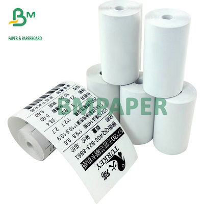 Rolo de papel térmico 48g 55g da caixa registadora branca alta para a máquina da posição