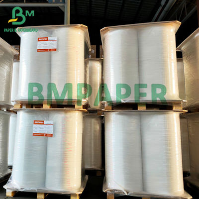 o Virgin de papel térmico branco do rolo 48gsm reduz a polpa o material para a máquina da posição do recibo