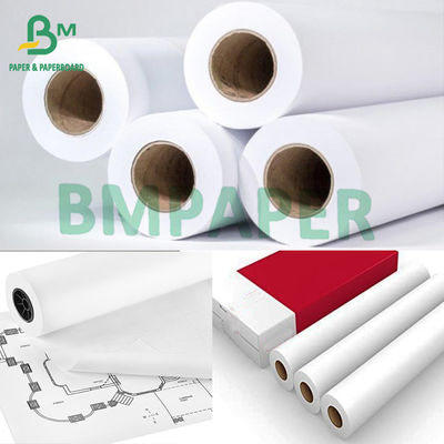 24&quot; X 150' cor branca brilhante sem revestimento do papel de plotador de 20lb CAD para a engenharia