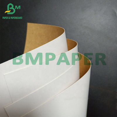 O lado de papel do rolo um do congelador não tóxico revestiu o papel de embalagem branco com o Brown para trás