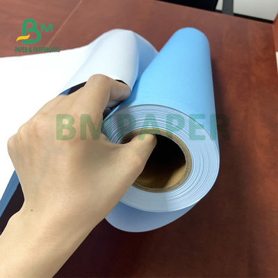 30&quot; X 150ft 2&quot; lisura 20lb de papel bond azul lateral do CAD do núcleo única