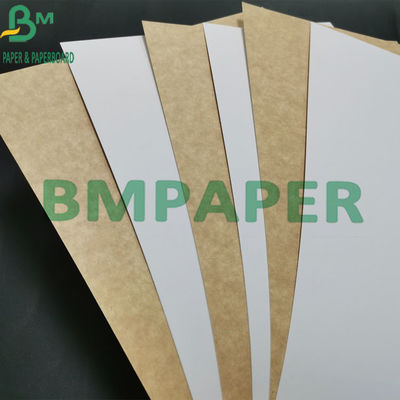 Branco do papel de embalagem de produto comestível da polpa 325gsm do Virgin revestido com o Brown para trás