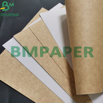 Branco do papel de embalagem de produto comestível da polpa 325gsm do Virgin revestido com o Brown para trás