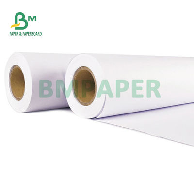 papel de plotador sem revestimento do Inkjet de 20lb CAD para planos da engenharia 24&quot; 36&quot; X 150'
