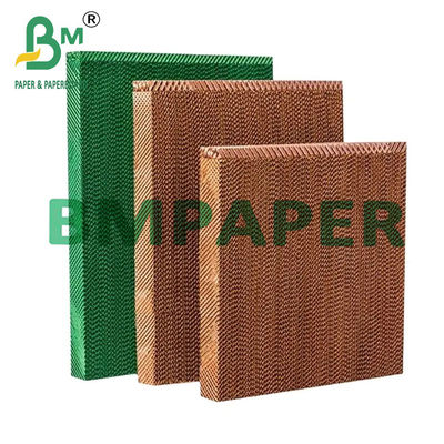 parede refrigerando de papel da almofada da celulose da cor de 95g Brown para o sistema de refrigeração da casa das aves domésticas