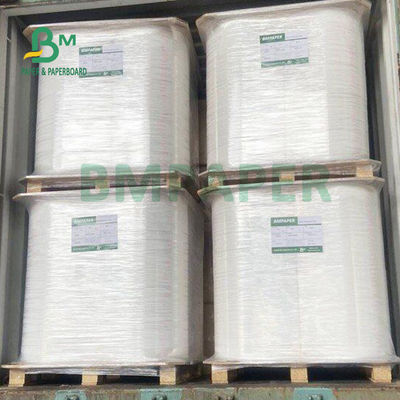 branco Kraft Straw Wrapping Paper Roll de 24gsm 28gsm 25mm 26.5mm Compostable