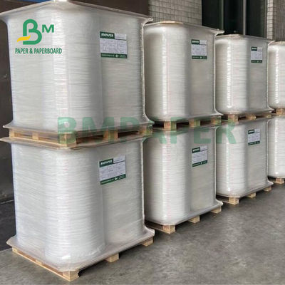 branco Kraft Straw Wrapping Paper Roll de 24gsm 28gsm 25mm 26.5mm Compostable