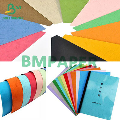Papel texturizado 110gm 150gm 230gm Impresso Capa colorida Papel de cobertura folhas de pasta virgem