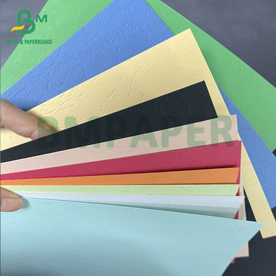 230gm Papel de textura colorida de cartão de grãos de couro artesanais