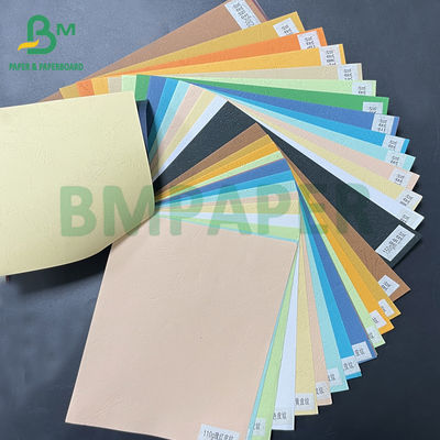 230gm Papel de textura colorida de cartão de grãos de couro artesanais