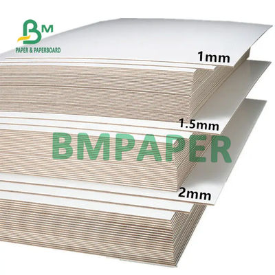 1mm 1,5mm 2,0mm Painel revestido de barro Dois lados Cartão branco Cinza Médio 31 ′′ X 43 ′′ 787 mm X 1092 mm