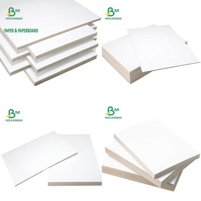 1mm 1,5mm 2,0mm Painel revestido de barro Dois lados Cartão branco Cinza Médio 31 ′′ X 43 ′′ 787 mm X 1092 mm
