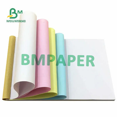 55 gm NCR Papel sem carbono Branco Amarelo Vermelho Azul Cor Fatura Papel Preto Imagem