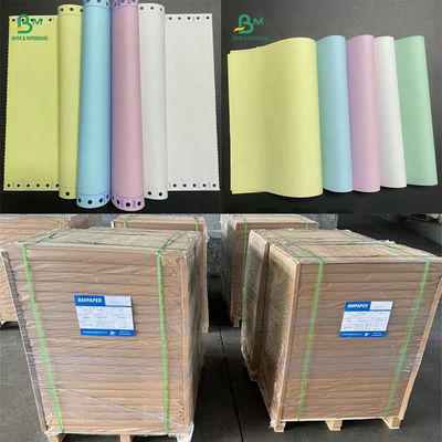 55 gm NCR Papel sem carbono Branco Amarelo Vermelho Azul Cor Fatura Papel Preto Imagem