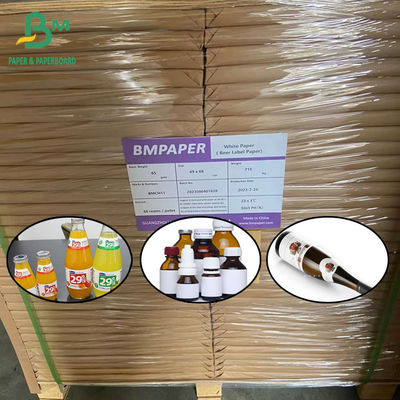 Papel branco de 65 gm para cerveja ou rótulo de garrafa 49 x 68 cm 40 x 68 cm Folha de papel de alta resistência ao molhamento