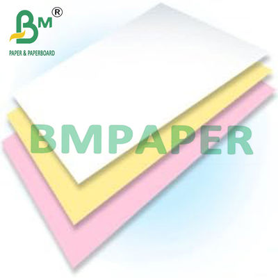 Papel de computador de formas contínuas sem carbono com branco rosa amarelo