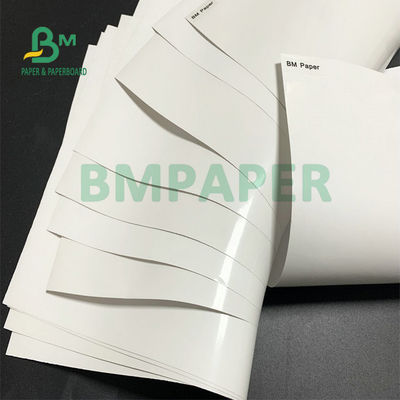 Papel cromo revestido C1S de 80 gm 100 gm brilhante para fabricação de adesivos de etiquetas