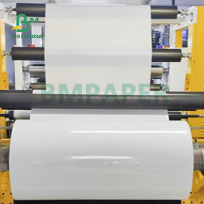 Papel cromo revestido C1S de 80 gm 100 gm brilhante para fabricação de adesivos de etiquetas