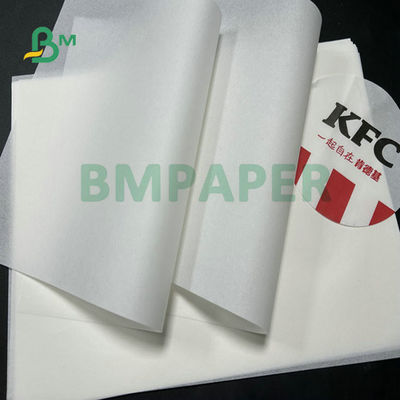 30 gm 50 gm Branqueado 100% de qualidade alimentar Papel à prova de gordura para Hamburgo Embalado 11 x 17 polegadas