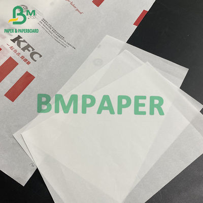 30 g-80 g Rolo de papel branco à prova de gordura de alta qualidade embalagem de alimentos Master Roll tamanho personalizado