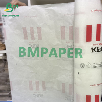 30 g-80 g Rolo de papel branco à prova de gordura de alta qualidade embalagem de alimentos Master Roll tamanho personalizado