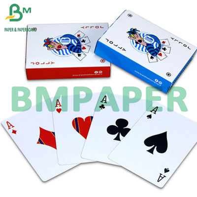 300gm Base de núcleo azul Papel de pôquer C2S Cartão brilhante Jogo de cartão de rascunho